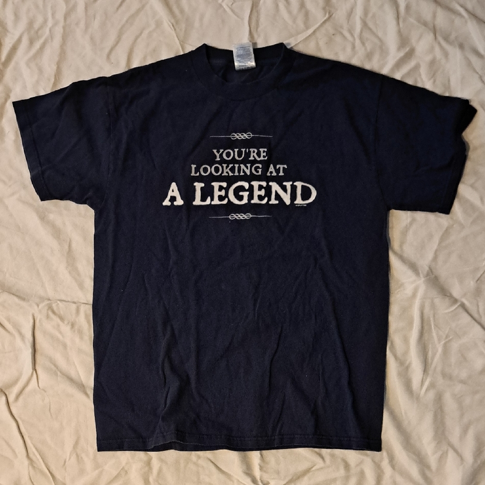 Black Graphic T-Shirt with White Text
